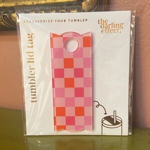 The Darling Effect NWT Pink OR Blue Tumbler Stanley Lid Tag CHOICE